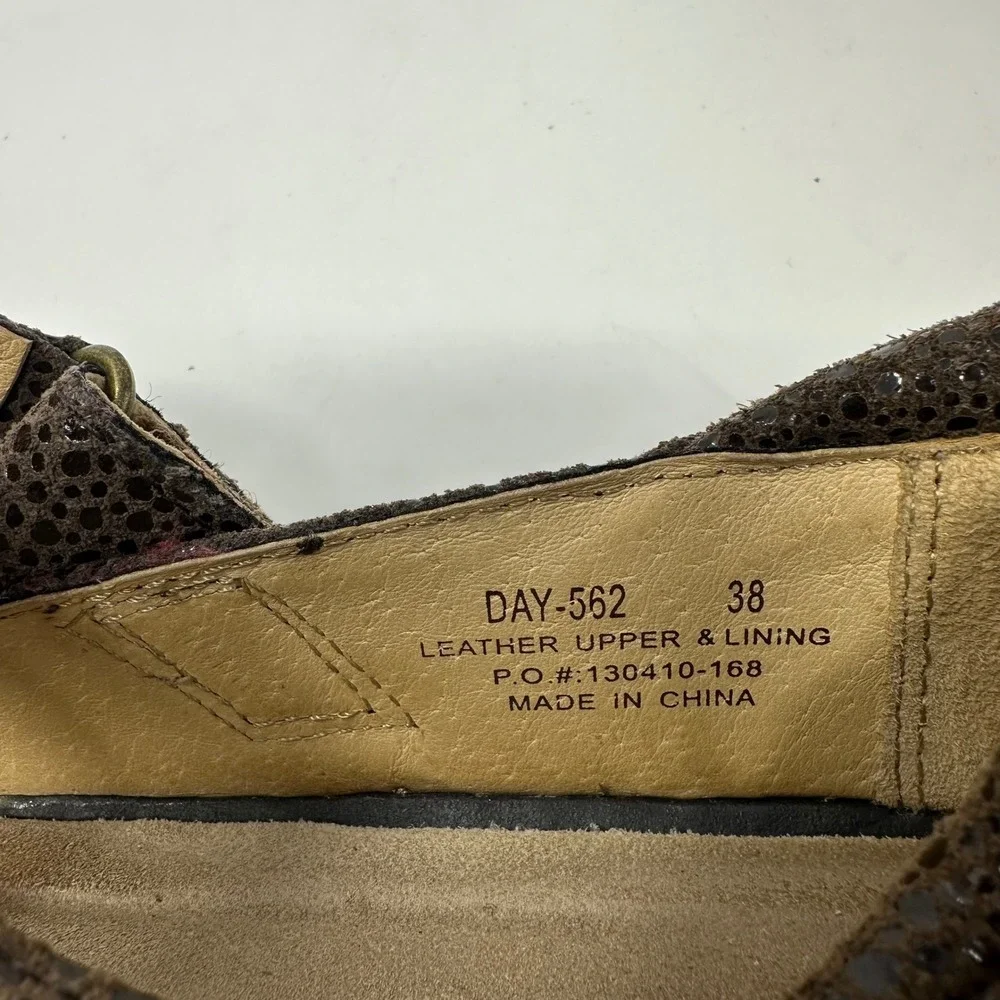 Alegria Dayna Choco Dottie Mary Jane Shoes Women 38 US 7.5 Brown Leather Comfort